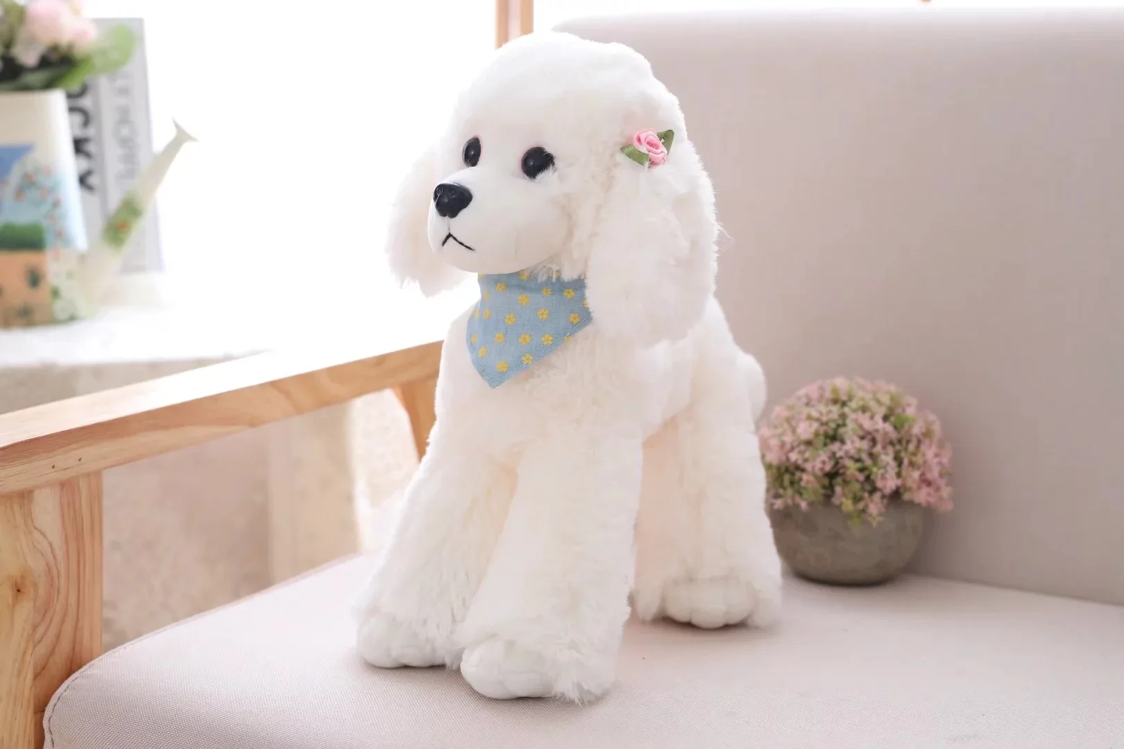 Peluche En Forme D Animal Jouet Creatif Et Mignon Chien Realiste Avec Echarpe Idee Cadeau Pour Enfants Vente En Gros 50 Cm Buy En Peluche Jouet Mignon Animal En Peluche Chien Realiste Avec Echarpe Cadeau Pour Enfants En Peluche