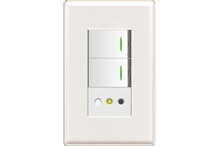 Residential Songri 16A Chilean socket with two switch