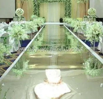 Wedding Aisle Runner Marriage Ceremony Silver Mirror Indoor Outdoor