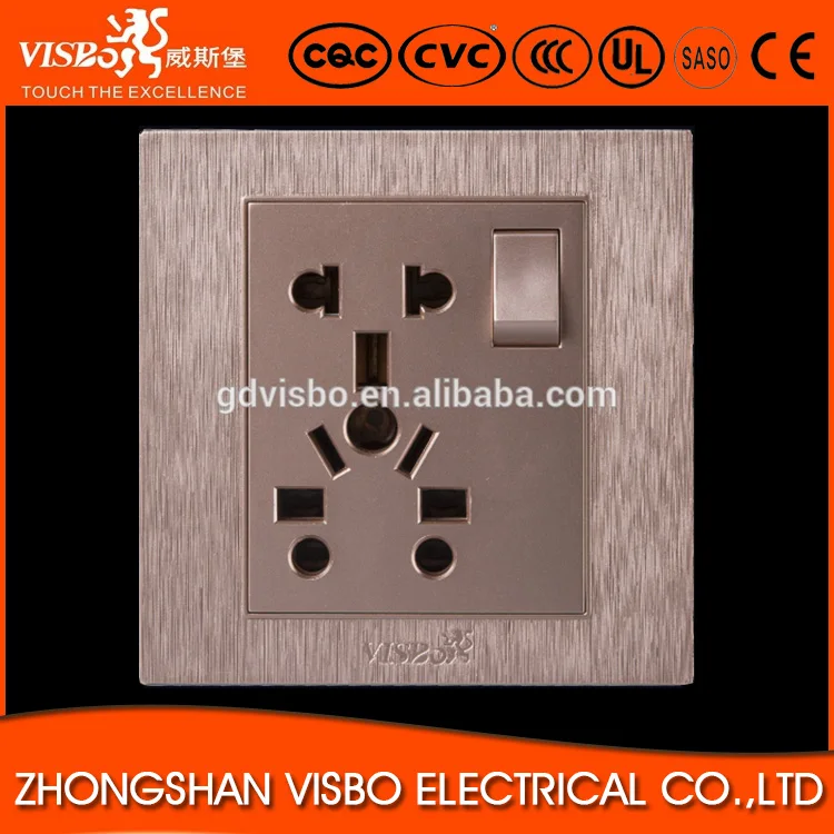 범용 13a 스위치 소켓 전원 콘센트 호텔 강철 프레임