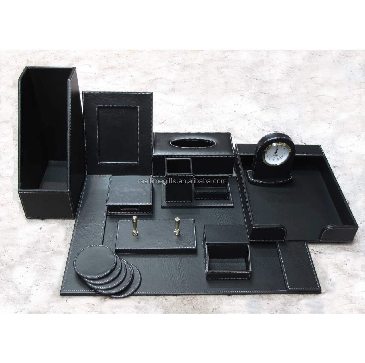Leather Office Desk Set.JPG