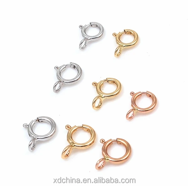 Xd K010-033 Wholesale 18k Gold Spring Ring Clasps Pure Gold Round ...