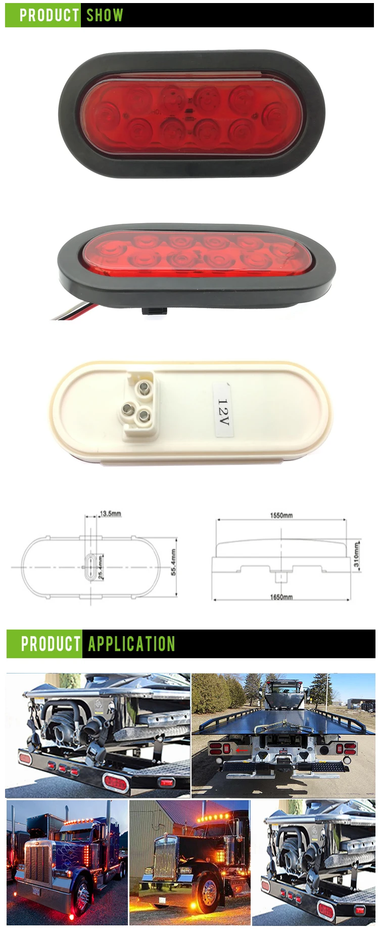 6インチオーバルピラニア10 Ledトラックトレーラーストップターンテールライトグロメット付きブレーキ照明 Buy 6 インチオーバルピラニア 10 Led トラックトレーラー トレーラー Led 6 オーバルトレーラーテールライト Product On Alibaba Com