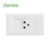 China Fitting 1 Gang 1 Way Wall Switches and 3 Pin Single Sockets For Thailand