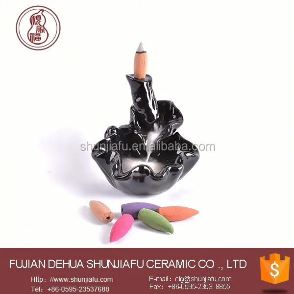 Smoke Backflow Cone Incense Holder Tower Incense Ceramic Backflow