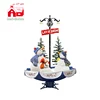 Indoor Smart Christmas Snowman Blinking Decoration umbrella base falling snow christmas tree