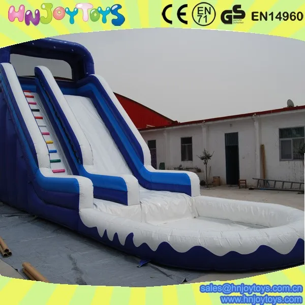 Commercial adult inflatable water slide with pool big water slides for