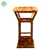 Rock and roll style Rivets adornment Square Dining Bar Table / High Bar Table With Metal Base
