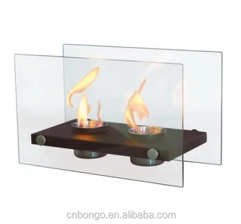 Indoor Glass Fireplace With Crushed Glass View Fireplace With