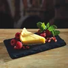 Cute ribbon decors stone cheese plates as christmas warm presents black slate placemat