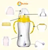 FDA approved milk feeding plastic PP washable baby bottle with handles