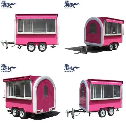 JX-FR300WH Jiexian mini fast food kitchen design mobile snack coffee cart ice cream trailers mobile smoothie truck for sale