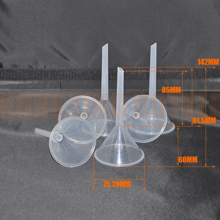 100 New Pp Plastic Funnel Disposable Funnel Laboratory 65mm Pp Funnel