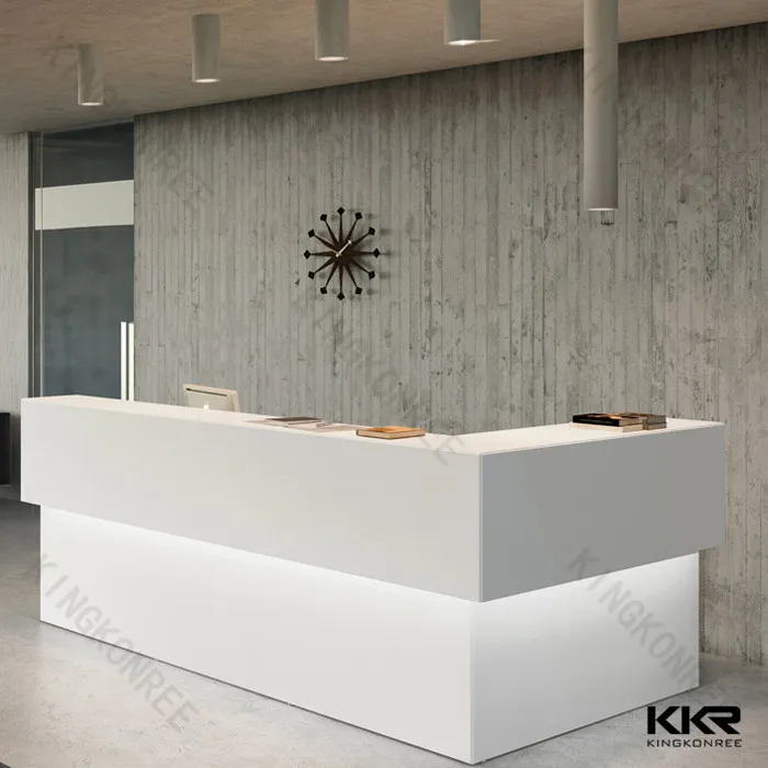 White Lacquer Curved Art Designed Reception Desk Buy Curved