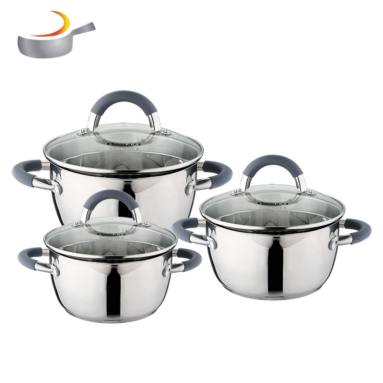 New Design Well Equipped Kitchen 6pcs Stainless Steel Cookware Set ...