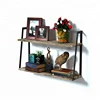 2 Tier Solid Wood Wall Shelves Rustic floating wall mount shelves