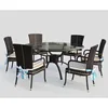 high class rattan round dining table and chairs