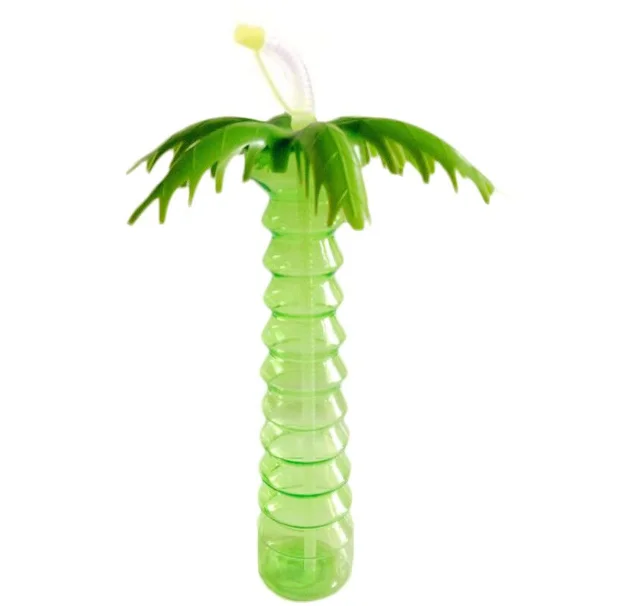 Free Shipping Hawaii Party Plastic Cups Juice Drink Cups Palm Tree With