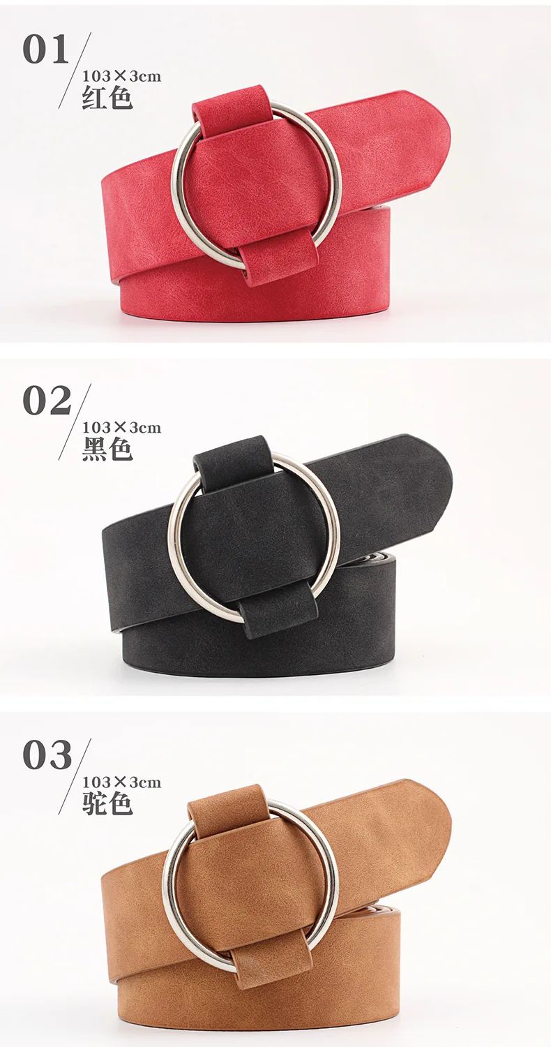 New Fashion womens designer round casual ladies belts for jeans Modeling belts without buckles leather belt cinturon mujer N002