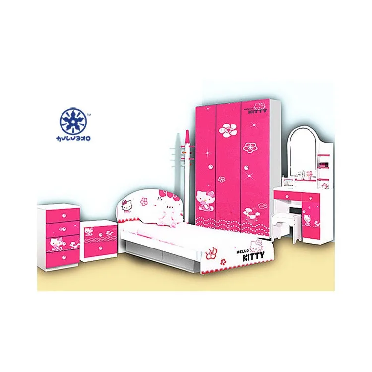 Low Priced Furniture In Kids Bedroom With Hello Kitty Design 978c Buy Hello Kitty Design Kids Bedroom Hello Kitty Design Hello Kitty Design Item