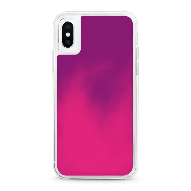 Amazon Hot Selling Glow In Dark Neon Phone Case For Iphone 8 Plus XR Xs Max Liquid Case