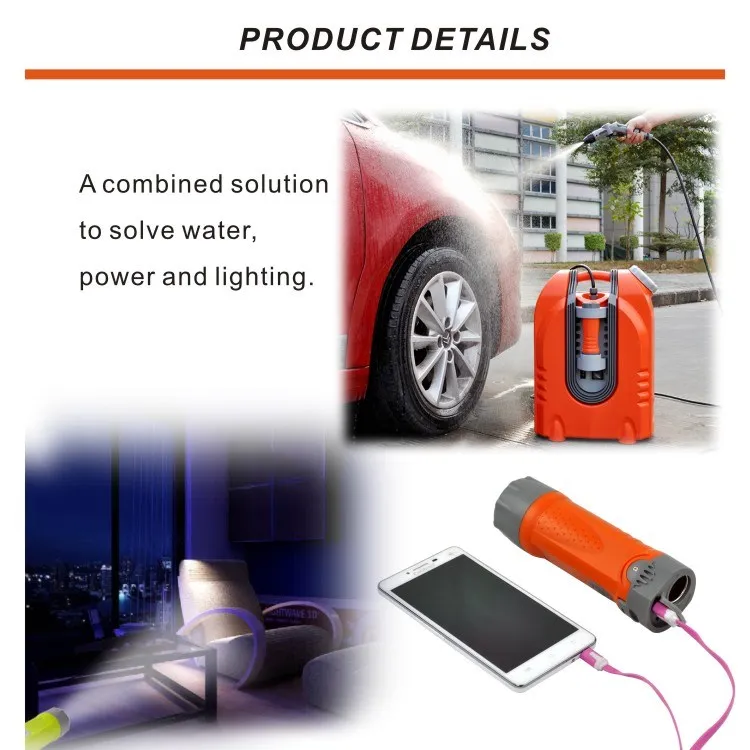 Rechargeable Portable Car Wash Machine With 3m Power Cord And Spray Gun