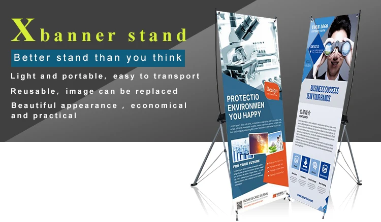 Custom Advertisement Aluminum Frame Trade Show X Banner Stand