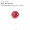 Ruby Round Shape Fancy Cut Lab Created Synthetic Ruby Nanogemstone