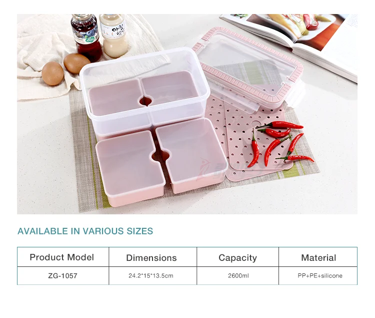 Indian Multilayer Multilevel Divider Lunch Box Double Layer Plastic