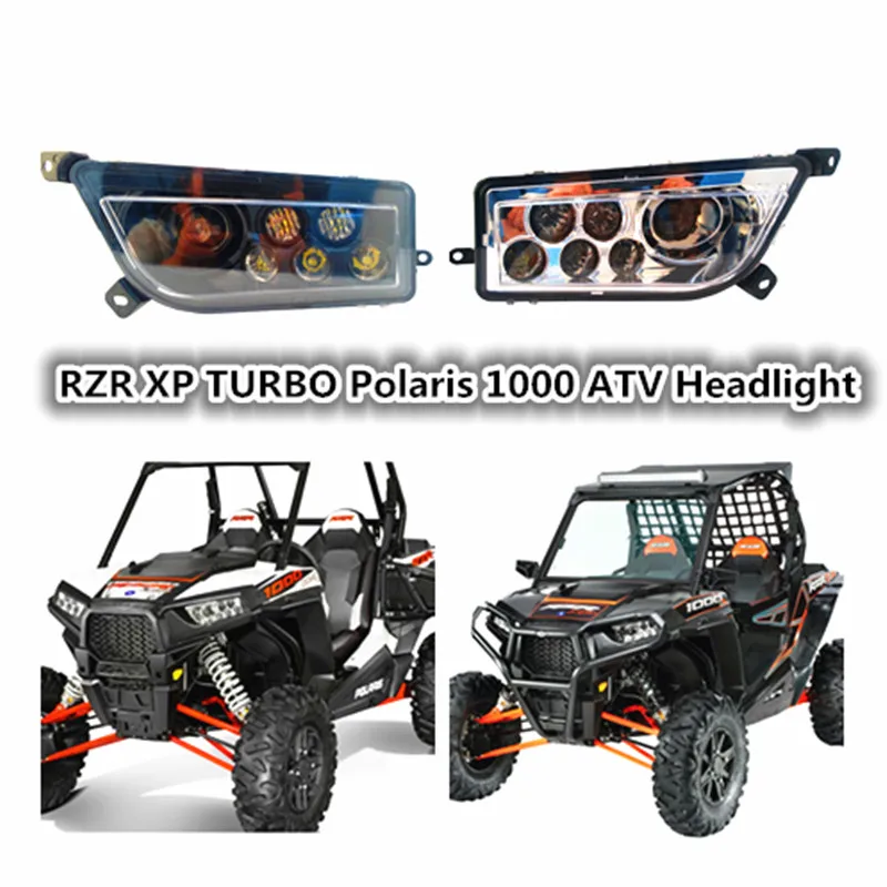 Orange LED HALO HEADLIGHTS 16-18 POLARIS GENERAL1000 15-18 POLARIS RZR 900 /& S