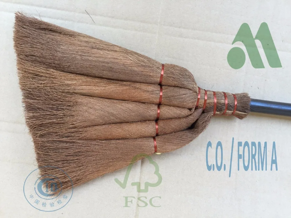Lwbw32 Cheap Brooms Palm Fiber Materials,Palm Fiber Broom For