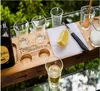 wooden tequila buffet