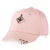Wholesale Korea fashion 6 panel letters embroidered rings decorated baseball cap
