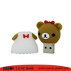 wedding usb flash drive love bear shape usb memory disk 1-64gb