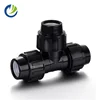 plastic quick pipe fitting for irrigation black pp compression reducing tee