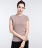 Spring/summer 2019 new wool knitwear women's thin woolen sweater round neck short-sleeved T-shirt for women