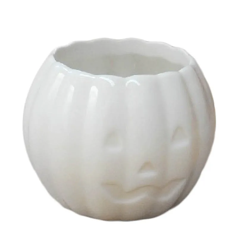 China Manufacturer Custom Ceramic Flower Vase Small Indoor Pumpkin