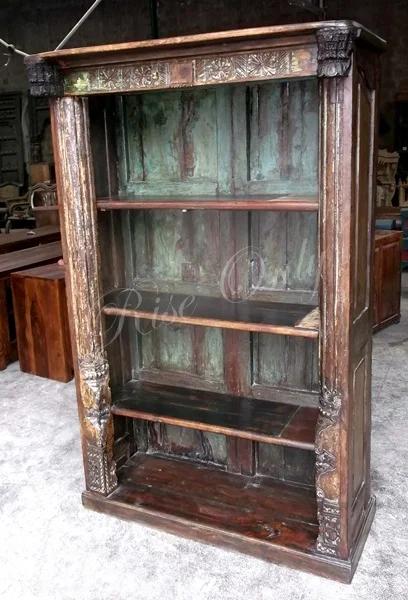 Rise Only Antique Door French Style Wood Bookcase Bookshelf