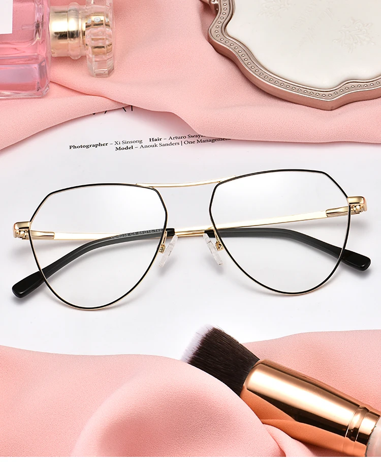 Unique Designer Irregular Polygon Metal Glasses Frames China Eyeglasses Manufacturer Buy Frame