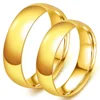 Wholesale wedding accessories Gold Stainless steel jewelry Couple Wedding Rings