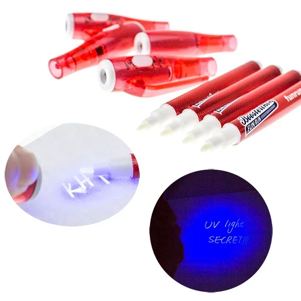 Invisible Ink Pen Marker Secret Spy Message Writer With Uv Light Fun ...