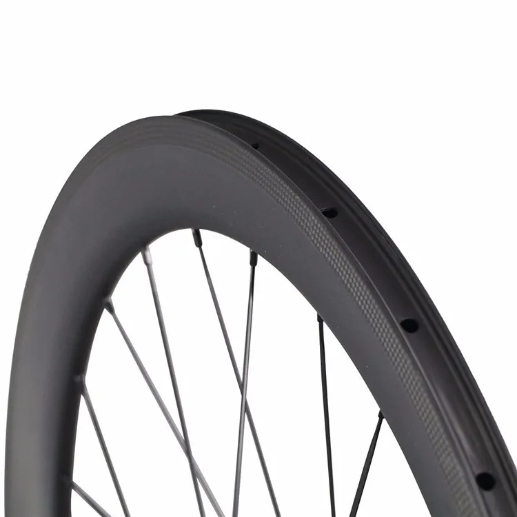 55mm Clincher Carbon Wheels 700c 25mm Width Carbon Rims Hookless Road