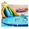 Inflatable elephant swimming pool for water fun slide combination as inflatable water slide pool