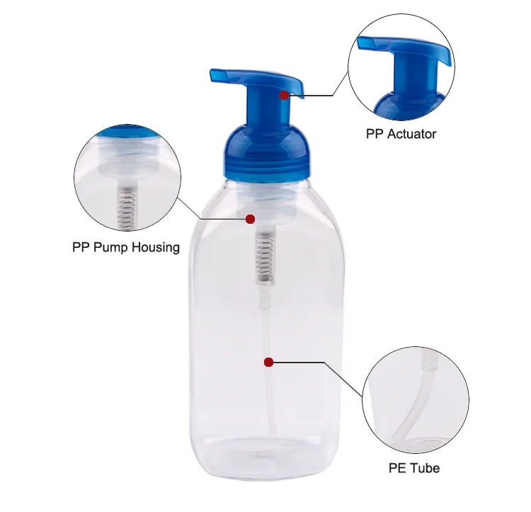 plastic 40/400 dispenser pump head liquid soap cleaning foam pump