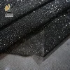 China supplier black women dress material mesh glitter tulle fabric with dot sequin for dress