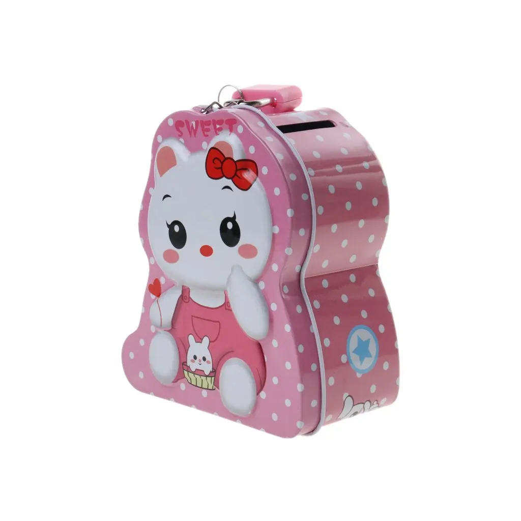 Cute Creative Cartoon Tin Piggy Bank Storage Saving Cash Money Coin Box Pot Saving Coin Money Tin Box