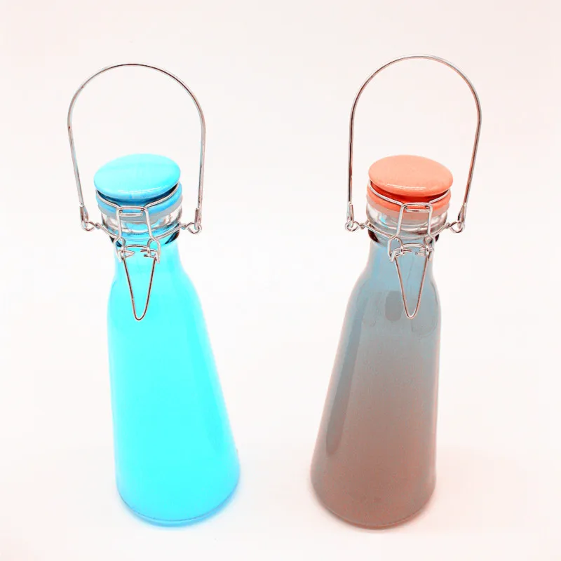 500ml/1000ml cone-shaped glass milk bottle with Screw cap