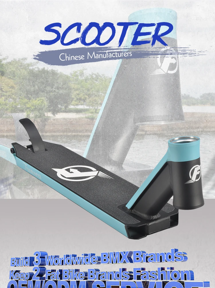 Aluminium Alloy 6061 Freestyle Scooter Decks 115*500mm Stunt Scooter