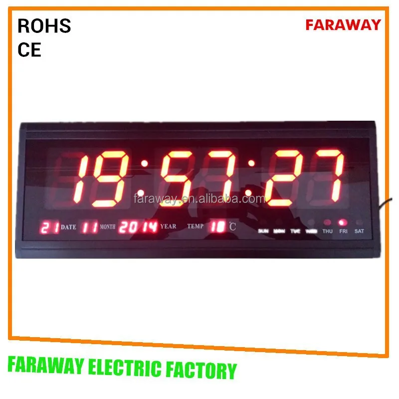 3 Red Green Blue Digital Led Wall Clock Large 3 Red Green Blue Digital Led Wall Clock
