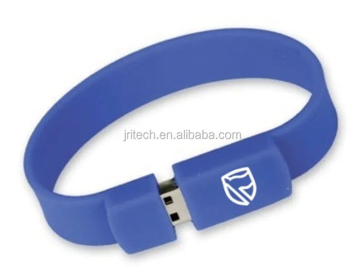 High Quality OEM Silicon Wristband USB Flash drive with printing logo 128mb-32gb